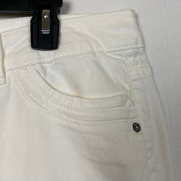 Simply Vera Vera Wang White Cuffed Crop Pants Size 16 - Picture 3 of 8